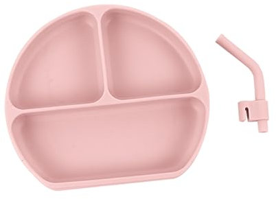 Kisangel Silikonplatte Teller Schüssel Entwöhnung Babys Kleinkinder Silikongeschirr Sicheres Geschirr Für Babygeschirr Zusätzliche Nahrungsscheibe Rosa Kieselgel