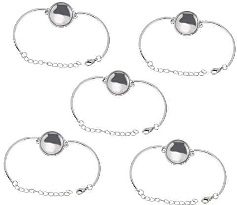 Beavorty 25 Pièces Bracelet avec Cabochons pour Créations Bijouterie Set pour Facile Accessoires de Design Élégant et Personnalisé Parfait pour de Bijoux