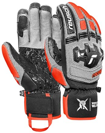 Reusch Ski Racing Handschuhe für Herren & Damen | mit Ziegenleder-Innenhand | warme, wasserdichte, atmungsaktive & robuste Rennhandschuhe mit Knöchel- & Fingerschutz, Größe 6,5-11, Worldcup Warrior SC