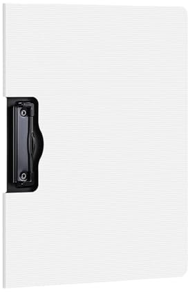 Cartella portablocco ribaltabile di dimensioni standard con clip orizzontale verticale in metallo, organizer per scuola e ufficio, 31 x 24 cm, organizer colorato per file