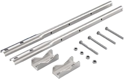 EffeDecor Bracci Stendibiancheria per Balcone Ringhiera Fisso 60 cm Aste Staffe Salvaspazio Finitura Zincata Made in Italy Kit Completo Fornito con Piastra Pesante