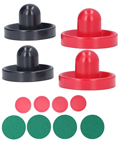 Xiuganpo Bord Air Hockey Tillbehör Set Hög Slagkraft Plast Pushers Pads Puckar för Alla Standardbord, Bekväm Spelupplevelse för Bordsentusiaster