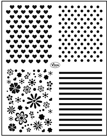 Viva Decor Clear-Stamps (Hintergrund Klassisch) Silikon Stempel - Prägung Stempel - DIY Dekoration stanzen - Stempel Silikon - DIY Stamp - Stempel Prägung - Designed in Germany
