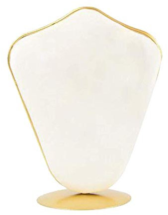 Tubayia Samt Schmuckbüste Schmuckhalter Kettenhalter Schmuck Halskette Display Halter (Beige)