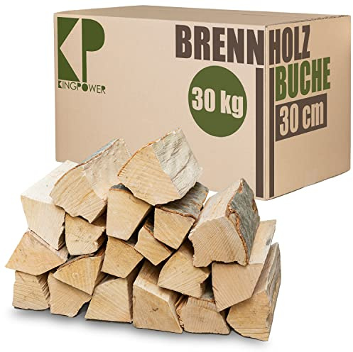 Brennholz Buche Kaminholz 30 cm Holz 30 kg Für Ofen und Kamin Kaminofen Feuerschale Grill Feuerholz Buchenholz Holzscheite Wood Kingpower