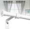 Bastone da tenda Bianco Smerigliato 16mm, 71 bis 110 CM Aste per Tende Bianco per Finestra Singtola con Staffe, Regolabile Asta per Tenda per Finestra