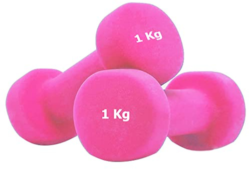 G5 HT SPORT Manubri O Manubrio in Neoprene da Palestra E Home Gym Antiscivolo da 0.5 a 6 kg Coppia O Singolo (2 x 1 kg)