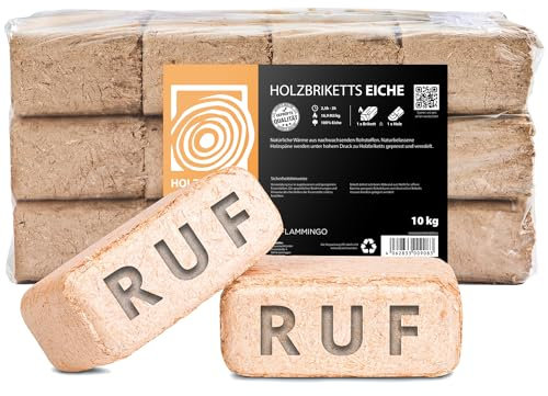 Holzbriketts RUF Eiche, 10kg, Brennholz Kamin Ofen Brikett Kohle Heizen Holz…
