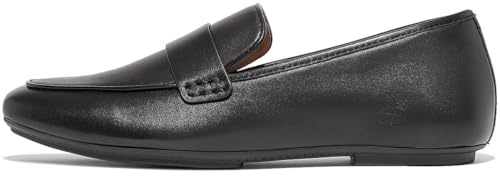 Fitflop Damen Delicato Slipper aus weichem Leder Schuh, Schwarz, 39 EU
