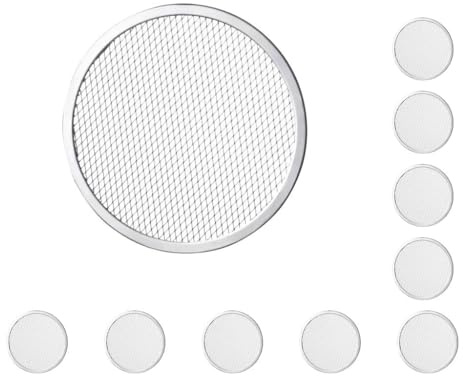 Adoorniequea Lot de 10 plaques à pizza antiadhésives pour barbecue, pâtisserie, dessert, accessoire pour boulangerie maison, 33 cm