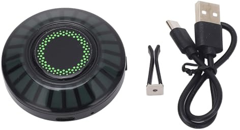 Luz de Recogida Activada por Voz, Luz de Ritmo Aromático Redonda Colorida RGB con Control de Sonido, Barra de Luz Ambiental para Automóvil, Sensor de Espectro Musical,