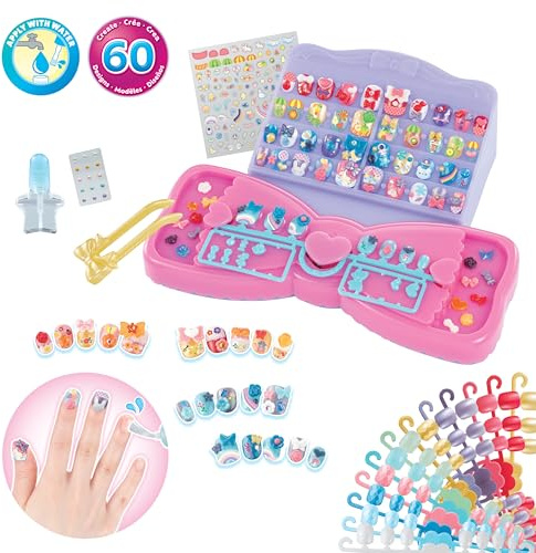 EPOCH Aquabeads Nail Studio - Mon Studio d'ongles à décorer - Kit de Loisir créatif et activité Manuelle pour Enfants de 4 Ans et + - Jouet de manucure Enfants - 35027