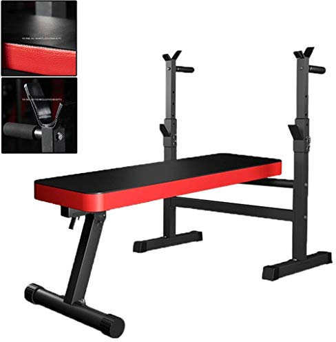 BOSHYUM Rack mit Hanteln Gewichtheberbett Heimhantel Kniebeugen-Set Klappbank Bank Hocker Fitnessgerät Multifunktionsbank Rackbank