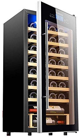 SmPinnaA Refrigerador De Vino Multifuncional, Bebida Independiente con Puerta De Vidrio, Refresco O Vino, Gabinete para Vino Incorporado, Silencioso