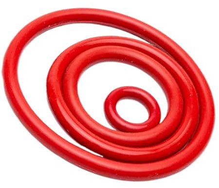Rot VMQ-O-Ringe, 1.5mm Drahtdurchmesser, 22mm ID, 25mm AD, Metrische Dichtungsscheibe O-Ring-Dichtung, Packung mit 50