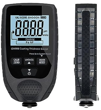 Lackdickenmessgerät, Digitales Schichtdickenmessge Autolack Lackschichtdickenmessgerät Galvanisieren Metallschichtdickenmessgerät Messgerät 0-1500um Fe & NFe für Autolack, Pulverbeschichtung, eloxiert