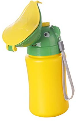 MOLUCKFU Orinal Portátil Para Niños Pequeños Niña Amarillo Portátil Antidesbordamiento Plástico Para Coche Viaje Recién Nacidos Bolsa De Viaje