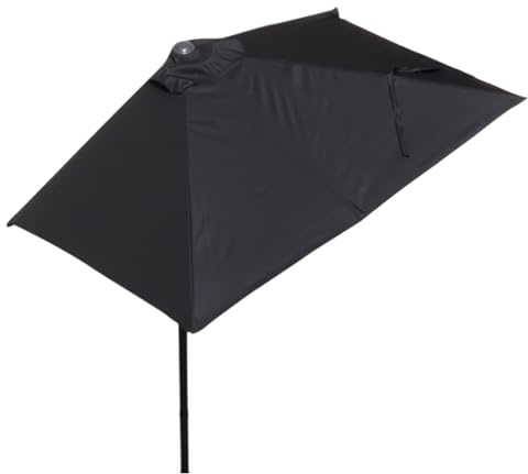 HCBUTAE Halber Sonnenschirm Balkonschirm, Halbrechteckiger Terrassenschirm Ampelschirm Gartenschirm, UV50+, Wärmeisolierung, Regenfest