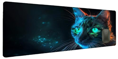 Mauspad XXL 900x400mm Cool Mousepad Groß Schreibtischunterlage Tier, Gaming Mauspad Gadgets Schreibtisch Zubehör, Wasserdicht Mouse Pad rutschfeste Vernähte Kanten Verbessert Geschwindigkeit Y-1