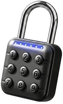 UMIKSMART 6-Digit Combination Padlock, High Security Password Lock with IP67 Waterproof Zinc Alloy Body, Code Pad Lock for School Locker, Gym, Toolbox, Fence, Storage, Black