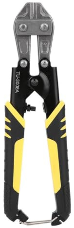 TU 3008A Cortador de pernos de servicio pesado, 8 en cizallamiento de acero de aleación para pernos, cadenas, cables, mango ergonómico no deslizante, herramienta industrial negro