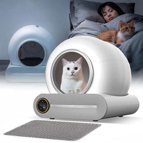 Cassetta per Lettiera per Gatti Autopulente Toilette For Gatti Autopulente, Controllo Tramite APP E Monitoraggio Della Salute, Deodorizzazione A Ioni, Robot Anti-pizzicamento Automatico For Gatti, 9 L