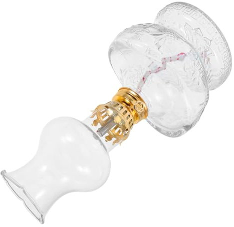 MUCKLILY Retro-Petroleumlampe antike Öllampen Öl brennende Laterne Nachtlicht alte Lampe Bauernhauslampen Öl brennendes Licht Kammer Öllampe garten dekoration lampe Glas Transparent