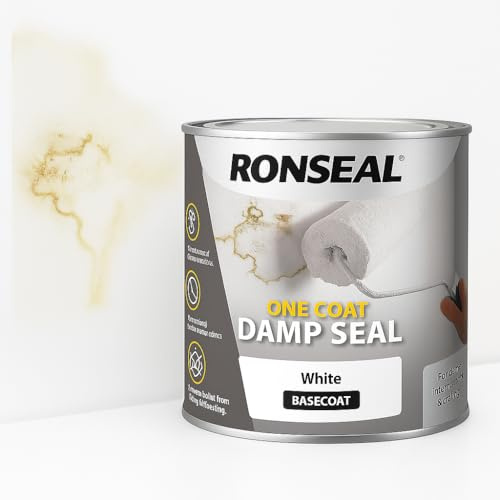 One Coat Damp Seal White 750ml – Damp Proof Paint & Mould Protection – Anti Mould Paint for Bathroom & Interior Walls – White Sealant to Cover Damp Stains
