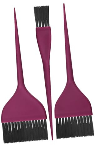 SOIMISS 3stücke Haarfärbewerkzeuge Haarfärbepinsel für Salon Violett Borstenpinsel Applikatorpinsel Haarfarbepinsel