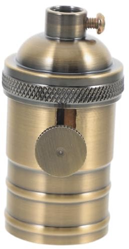 Mipcase Douille D'ampoule E26/e27 En Aluminium Rétro Douille D'éclairage Vintage En Bronze Antique Support De Lampe Robuste Compatible Ampoules E26/e27 Pour Décoration Intérieure 1 Pièce