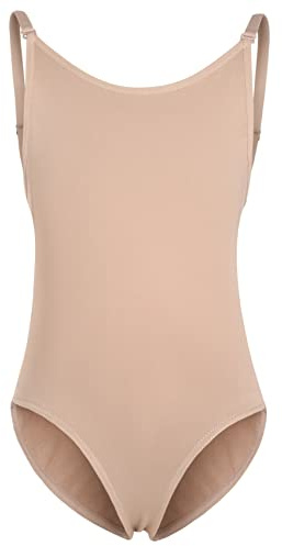 Mulnall Nude Leotard Dance Underwear for Women and Girls | 4 back hooks to freely adjust tightness, breathable quick-dry fabric, seamless snug fit