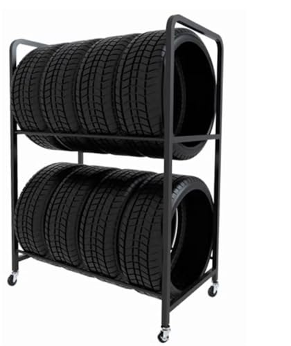 Espositore per pneumatici da pavimento, supporto per pneumatici da officina per garage per cerchioni per ruote di backup per pneumatici, supporto per pneumatici in acciaio resistente