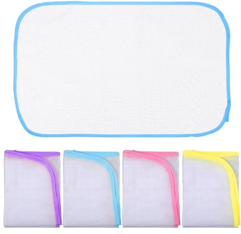 LXUEJIE 4 Pack Pressing Cloth for Ironing, Ironing Cloths to Protect Clothes Pressings Cloth, Durable Iron Clothes Protector for Ironings, Polyester Mesh Iron Pressing Mat for Easy Irons Sewing