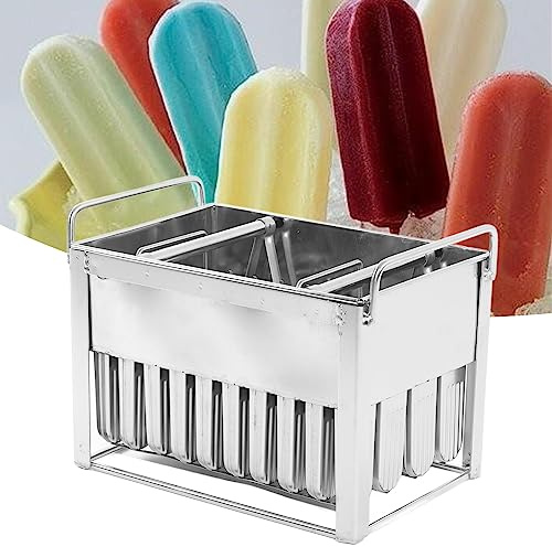ZJchao Ensemble de Moules à Glace en Acier Inoxydable Réutilisables en Métal Antirouille pour Sucettes Glacées Faites Maison, Friandises DIY, Outils de Cuisine Amusants en Famille, 40