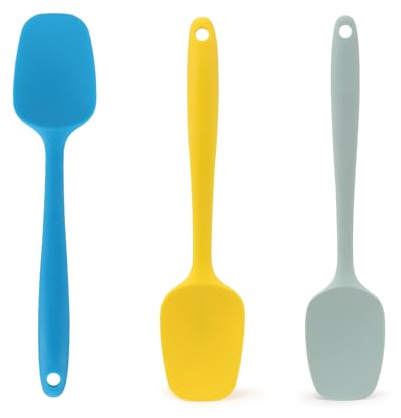 GREATRICH Espatulas Masilla Lengua Silicona Cocina, 3 Set Utensilios de Cocina de Silicona, Espatula Cocina, Resistente al Calor, BPA Free, para Repostería, Pastelería y Cocina Diaria, Multicolor