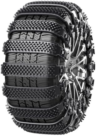 Lot de 10 chaînes à neige pour pneus de voiture - Sangles de serrage réglables et antidérapantes - Chaîne de traction robuste pour pneu de camion - Aide à la traction d'hiver pour la randonnée
