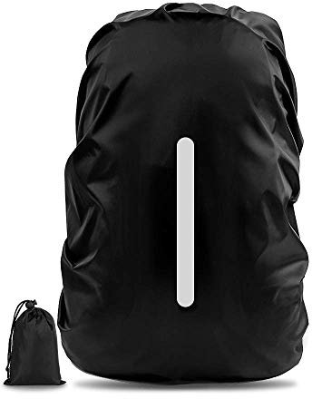 AVANA Regenschutz für Rucksäcke mit Reflexstreifen (10-70L) wasserdichte Regenhülle Schulranzen Reflektor Rucksack Cover reflektierender Rucksacküberzug