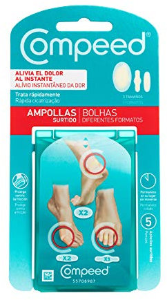 COMPEED Ampollas Surtido, Apósitos Hidrocoloides Contra Rozaduras, Pack 2 x 5 uds.