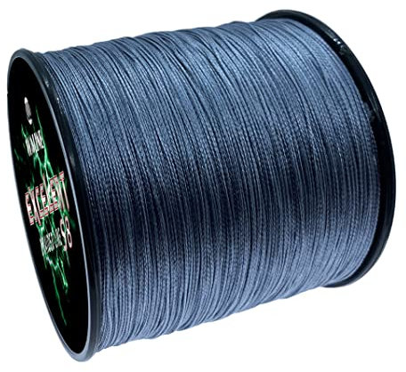 Waline 8 Stränge Super Strong PE Geflochtene Angelschnur 8fach 300m Angelschnur 20lb 30lb 40lb 50lb 60lb 80lb 8X Gngelschnur (Grau, 80lb/0.50mm/ 300m(328yds))