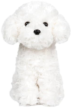 WEIGEDU Vit leksakspudel Gosedjur Hundvalp - Bichon Frise Maltesisk Maltipoo Vit Labradoodle Gosedjur för Barn och Bebisar - Perfekt Födelsedags- och Påskpresent, 30 cm