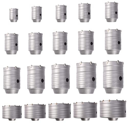 JAINGU 1 Count SDS Plus & Hex Drill Bit Set, 30-125mm Concrete Masonry Brick TCT Diamond Core Bit