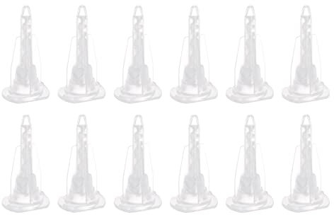 sourcing map 15 Pcs Epoxy Tubes Static Mixer, 1.3-inch Plastic Resin Mixing Nozzle Tip for AB Glue Adhesive Gun Applicator 50mL Cartridges, White