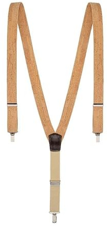 Korkhosenträger | Hosenträger aus Kork | Silbernen Schnallen | Korkstoff beige | Nachhaltige Mode | Kork aus Portugal
