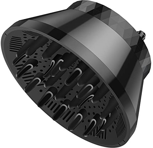 Segbeauty Haar Diffusor Anpassungsfähig, Diffuser Föhn Aufsatz Locken, für Schlag Trockner mit Düse 1,5-3,2 Zoll für lockiges oder welliges Haar Styling - Schwarz