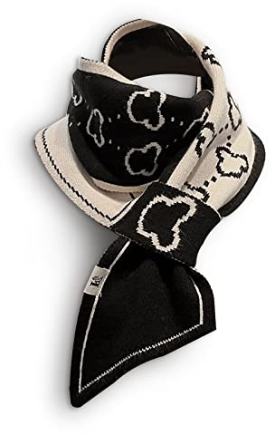 LumiSyne Moda Stretta Sciarpa Lavorata a Maglia Da Donna Invernali Design Facile Da Tirare Per Passare Retrò Motivo Lettere Quadri Rombi Lungo Sottile Fazzoletto Da Collo Caldo Sciarpa Da Collo