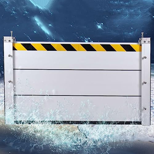 DEHIWI Hochwasserschutz Barriere Für Kellerfenster Straße Tür Wasser Garage,Reflektierend Wasserbarriere Hochwasser,Wasserabweiser,Aluminiumlegierung,Gut Wasserdicht,100cm*60cm