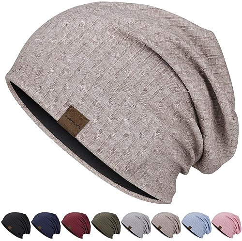 HAMUNI Slouchy Beanie Hip-Hop Weiche Leichte Laufende Beanie Mütze Atmungsaktivität Erwachsene Zwerg Hüte Chemo Cap Schädel Cap für Herren Damen