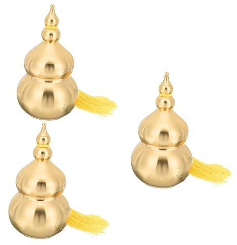 Abaodam 3pcs Chinese Gourd Model Vintage Gourd Ornament Cucurbit Lucky Statue Housewarming Decor Figurine
