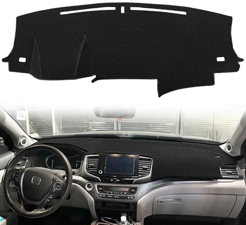 Fcovergurus Dash Cover Mat Custom Fit for Honda Pilot Ridgeline Passport,Dashboard Cover Pad Carpet Protector (Black) F171
