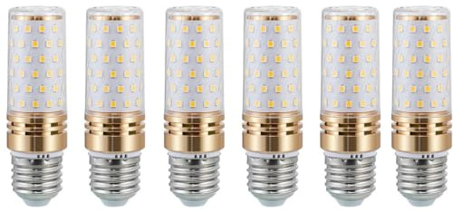 Aiwerttes E27 LED-Glühbirne, 9 W, 1000 lm, entspricht 100 W Halogenlampe, E27 LED-Mais-Energiesparlampen für Schreibtischlampe, nicht dimmbar, AC 220–240 V, 6 Stück (warmweiß)